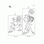 Схема вузла: Панель приладів для Kawasaki EL250 Eliminator 250LX