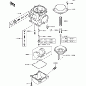 Схема вузла: Комплектуючі карбюратора для Kawasaki ZR750 ZR-7