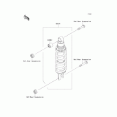 Схема узла: Задний амортизатор(ы) для Kawasaki ZR750 Z750