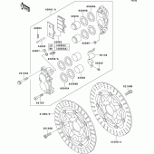 Схема узла: Передний тормоз для Kawasaki ZX600 ZZ-R600