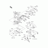 Схема вузла: Задні бічні обтічники & Захист ланцюга для Kawasaki VN1700 Vulcan 1700 Classic LT