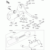 Схема вузла: Вихлопна система для Kawasaki KX250/ KX252 KX250