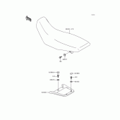 Схема узла: Сиденье для Kawasaki KL650 KLR650