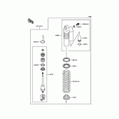 Схема вузла: Задній амортизатор для Kawasaki KX85 KX85