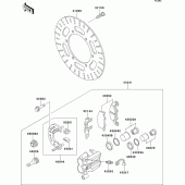 Схема вузла: Переднє гальмо для Kawasaki ER500 ER-5