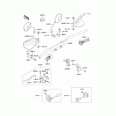 Схема узла: Руль (1/2) для Kawasaki KLX650 KLX650 Motard