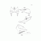 Схема вузла: Decals(orange)(zx750-p8) для Kawasaki ZX750 Ninja ZX-7R