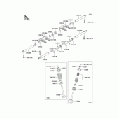 Схема вузла: Рокер & Клапан для Kawasaki EJ400 W400