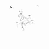 Схема вузла: Інформаційні наклейки для Kawasaki KLX650 KLX650