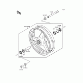 Схема узла: Front wheel для Kawasaki ZX1200 Ninja ZX-12R