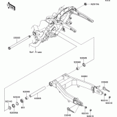 Схема узла: Задний рычаг (Маятник) для Kawasaki VN1700 VN1700 Voyager ABS