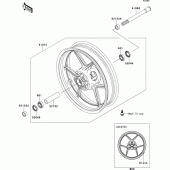 Схема узла: Ступица переднего колеса для Kawasaki ZR800 Z800 ABS
