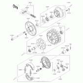 Схема узла: Ступица заднего колеса для Kawasaki KLX110 KLX110