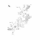Схема узла: Подножки для Kawasaki KX250/ KX252 KX250F