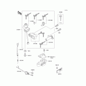 Схема вузла: Замок запалювання для Kawasaki ZX1100 ZZ-R1100
