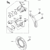 Схема вузла: Заднє гальмо для Kawasaki ZG1000 1000GTR