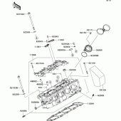 Схема вузла: Головка циліндра для Kawasaki ZX636 Ninja ZX-6R