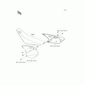 Схема узла: Сиденье для Kawasaki KX250/ KX252 KX250F