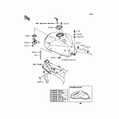 Схема узла: Топливный бак для Kawasaki ZR750 Z750