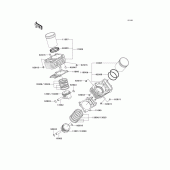 Схема вузла: Циліндр & Поршень для Kawasaki VN800 Vulcan 800 Classic