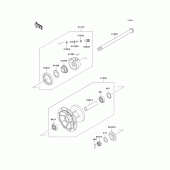 Схема узла: Ступица переднего колеса для Kawasaki KLE250 Anhelo