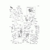 Схема узла: Радиатор (1/2) для Kawasaki KL650 KLR650