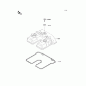 Схема вузла: Клапанна кришка для Kawasaki KLX300R
