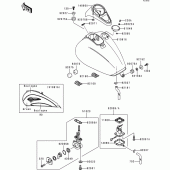 Схема узла: Топливный бак(1/2) для Kawasaki VN1500 VN1500 Classic Tourer