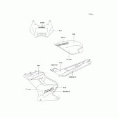 Схема вузла: Decals(red/silver)(ex250-h12) для Kawasaki EX250 ZZR250