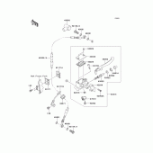 Схема узла: Передний тормозной цилиндр для Kawasaki KLX250 KLX250