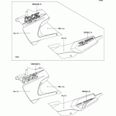 Схема вузла: Decals(gold/white)(kle500-a11) для Kawasaki KLE500