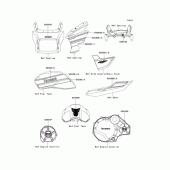 Схема узла: Наклейки (ブラツク; DEFA) для Kawasaki ZR1200 ZRX1200 DAEG