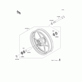 Схема вузла: Ступиця переднього колеса для Kawasaki KLZ1000 Versys 1000