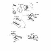 Схема вузла: Наклейки для Kawasaki ZX400 Z400FII