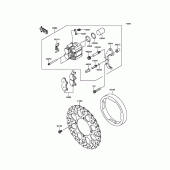 Схема узла: Передний тормоз для Kawasaki KLX250 KLX250