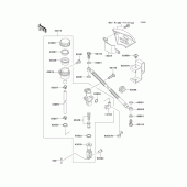 Схема узла: Задний тормозной цилиндр для Kawasaki KL650 KLR650