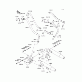 Схема вузла: Вихлопна система для Kawasaki VN1500 Vulcan 1500 Classic FI