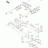 Схема вузла: Задній важіль (маятник) для Kawasaki ZX1100 GPZ1100