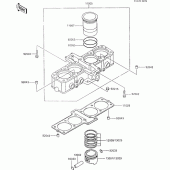 Схема узла: Цилиндр & Поршень для Kawasaki ZX600 GPX600R