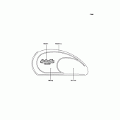 Схема вузла: Наклейки (яєць; BJ250-C1) для Kawasaki BJ250 Estrella RS