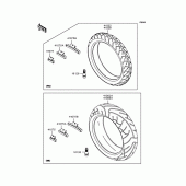 Схема вузла: Колеса (Шини) для Kawasaki ZR750 Zephyr