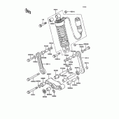 Схема узла: Подвеска/амортизатор для Kawasaki ZX400 Z400FII