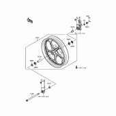 Схема узла: Ступица переднего колеса для Kawasaki EX300 Ninja 300 ABS