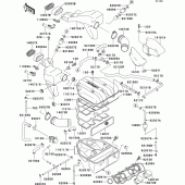Схема вузла: Air cleaner(1/2) для Kawasaki ZX600 ZZ-R600