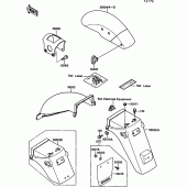 Схема вузла: Fender для Kawasaki EX500 GPZ500S