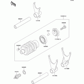 Схема вузла: Change drum/shift fork для Kawasaki ZX400 ZXR400