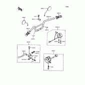 Схема вузла: Кермо для Kawasaki KMX50 KSR-I