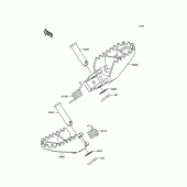 Схема вузла: Підніжки для Kawasaki KX100