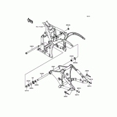 Схема узла: Задний рычаг (Маятник) для Kawasaki VN900 Vulcan 900 Classic