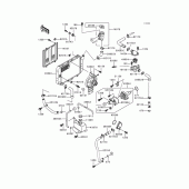 Схема узла: Радиатор для Kawasaki EX250 Ninja 250